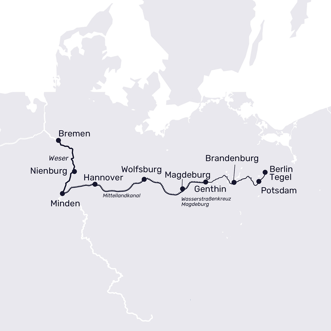 Routenkarte „Mörderische“ Momente in Norddeutschland